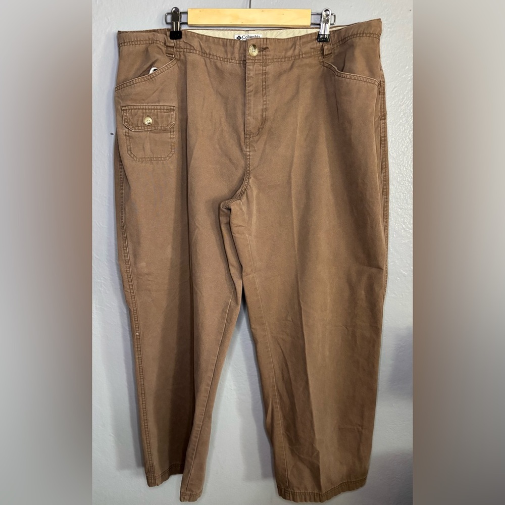 Columbia Womens‎ Pants Size 18W Brown Chino Cotton Pants  Casual Outdoor Hiking